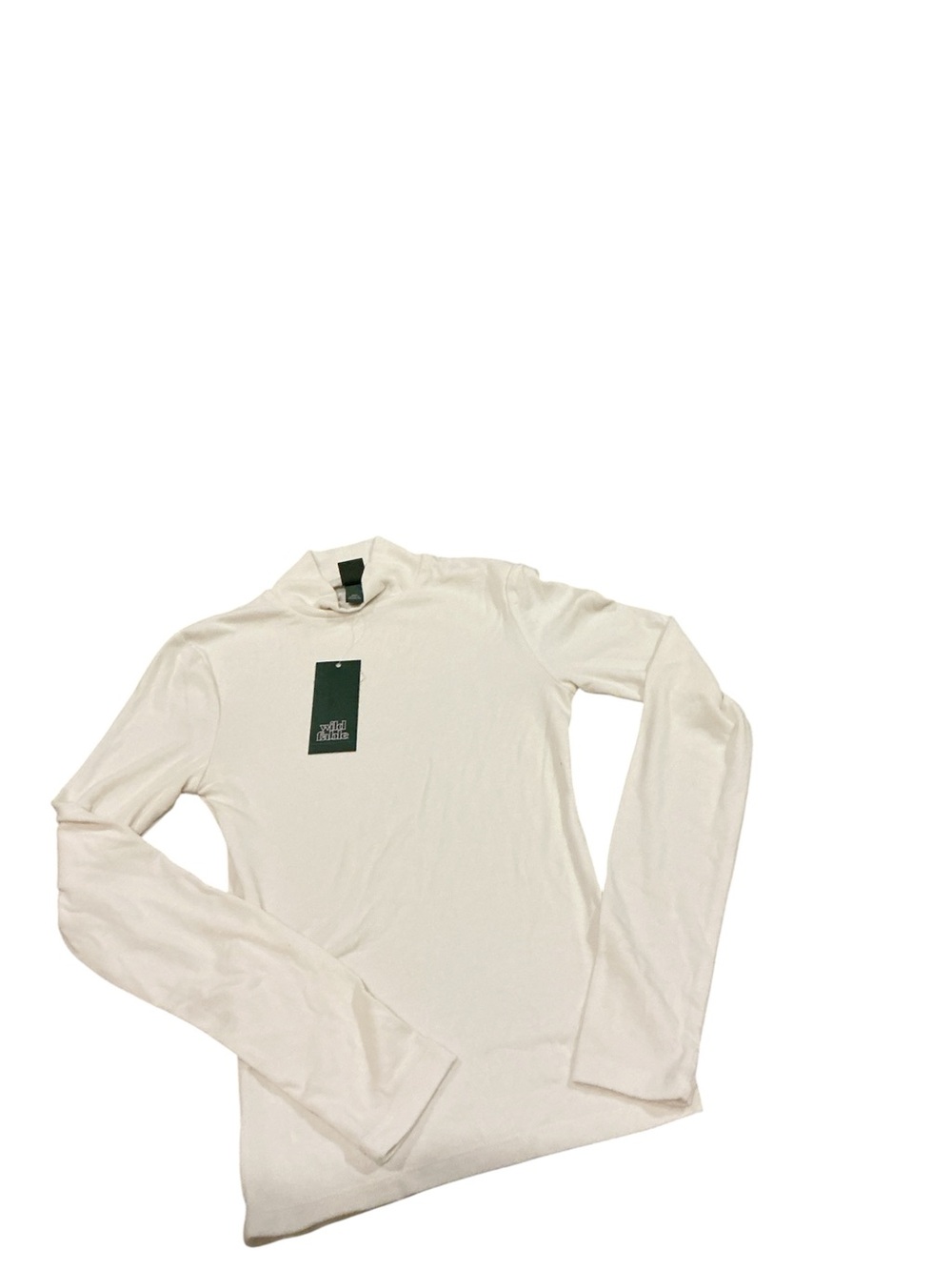 wild fable Cream Mock Neck Long-Sleeve Top
